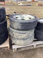 (3) NOKIAN TIRES ON 5-BOLT VW RIMS - 195/65 R15