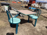 FOOD COURT TABLE AND 2 CHAIRS