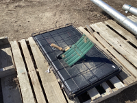 PET CRATE, HOSE HOLDER, AND GARDEN TOOLS