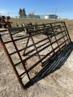 (2) Unused 12 foot steel gate with hinges