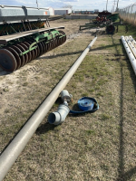 One length of 6 inch riser, pipe with plug and 45&deg;