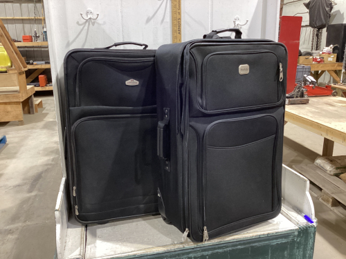 2 SOFT SIDE SUITCASES