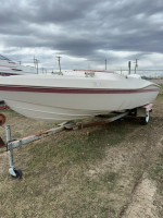 Speedboat and trailer
