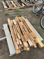 Pallet of oak spindles and posts
