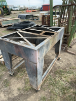Rolling steel table frame