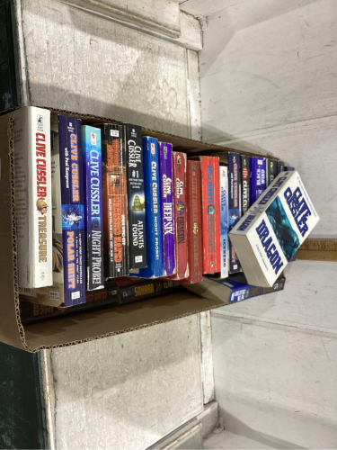 BOX OF CLIVE CUSSLER BOOKS