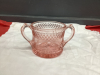PINK DEPRESSION GLASS SUGAR BOWL