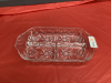 PINWHEEL CRYSTAL DIVIDED PICKLE DISH