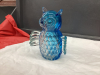 BLUE GLASS OWL - HANDMADE - 2