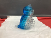 BLUE GLASS OWL - HANDMADE - 3