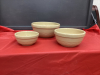 MEDALTA REDCLIFF 3-PIECE POTTERY BOWL SET W/ WAFFLE WEAVE PATTERN