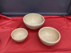 MEDALTA REDCLIFF 3-PIECE POTTERY BOWL SET W/ WAFFLE WEAVE PATTERN - 2