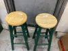 (2) WOOD STOOLS - 2