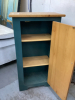 SMALL WOOD CABINET W SOME STENCILING - 2