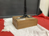 METAL WEATHER VANE W/ HORSE & FOAL ON WOOD BASE - 3