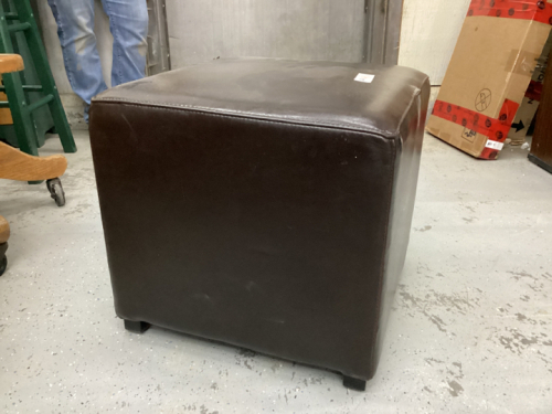 CUBE OTTOMAN - FAUX LEATHER