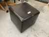CUBE OTTOMAN - FAUX LEATHER - 2