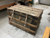 ANTIQUE CHEST - METAL W / WOOD SLATS AND REMOVEABLE TRAY - 2