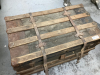ANTIQUE CHEST - METAL W / WOOD SLATS AND REMOVEABLE TRAY - 3
