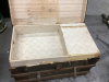 ANTIQUE CHEST - METAL W / WOOD SLATS AND REMOVEABLE TRAY - 4