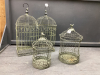 (3) METAL DECOR BIRD CAGES