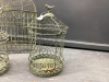 (3) METAL DECOR BIRD CAGES - 2