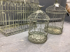 (3) METAL DECOR BIRD CAGES - 3