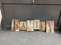 &ldquo;FAMILY&rdquo; METAL WALL SIGN