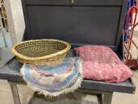 BASKET WITH PILLOW + RUG