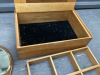 HANDMADE VANITY/JEWELRY BOX W/ WOOD HAND MIRROR - 3