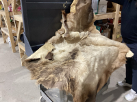 BOX WITH ELK HIDE