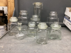 (2) BOXES GLASS STORAGE JARS - 2