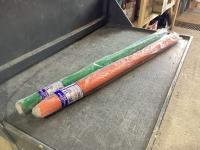 2 MOSTLY FULL ROLLS OF PLASTIC TABLE COVER