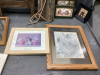 TOTE W/ PICTURES, FRAMES, WOOD DECOR - 3