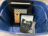 TOTE W/ PICTURES, FRAMES, WOOD DECOR - 5