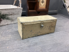 WOOD BOX W/HANDLES, SMALL WOOD CURIO CABINET, METAL BOX - 2