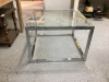 CHROME & GLASS SIDE TABLE