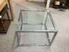 CHROME & GLASS SIDE TABLE - 2