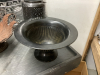METAL DECOR ITEMS - (2) CONTAINERS W/ LIDS, (2) SMALL GARBAGE CANS, (2) BOWLS, TIN "DOG", ETC - 6