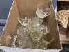 (2) BOXES GLASSWARE - CHAMPAGNE GLASSES, DESSERT BOWLS, BRANDY, WINE ETC - 5