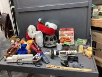 BOX W/ B&D HAND VACUUM, PROPANE HEATER, BLANK CD'S, GPS UNIT, CLAMP-ON LIGHT,