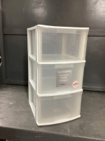 GRACIOUS LIVING 3-DRAWER PLASTIC STORAGE UNIT
