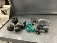 HAND WEIGHTS, STRING OF GARDEN LIGHTS