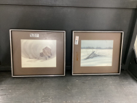 (2) PRAIRIE IN THE WINTER PICTURES BY JAMES BARRY