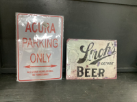 (2) METAL SIGNS