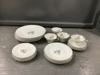 "MIDNIGHT ROSE" BAVARIA GERMANY DISH SET