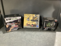 VR GAME + EXCAVATOR R/C TRUCK + D63 DRONE RUNNER