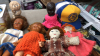 (2)BOXES ~OLD HATS, OLD DOLLS, TAPESTRY RUG - 2