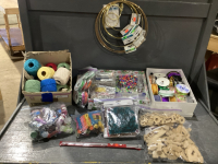 BOX OF CRAFTING SUPPLIES