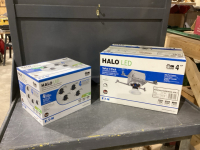 2 BOXES OF HALO LED RECESSED HOUSINGS + MODULES